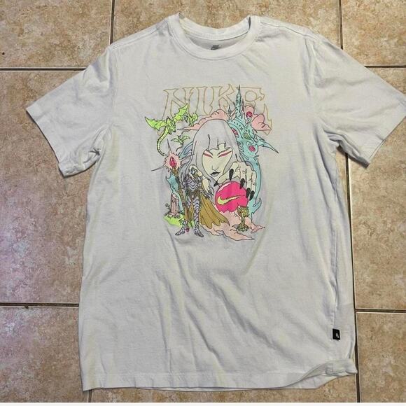 Nike‎ Graphic T-Shirt Fantasy Dragon Wizard Design Tee - Picture 1 of 1